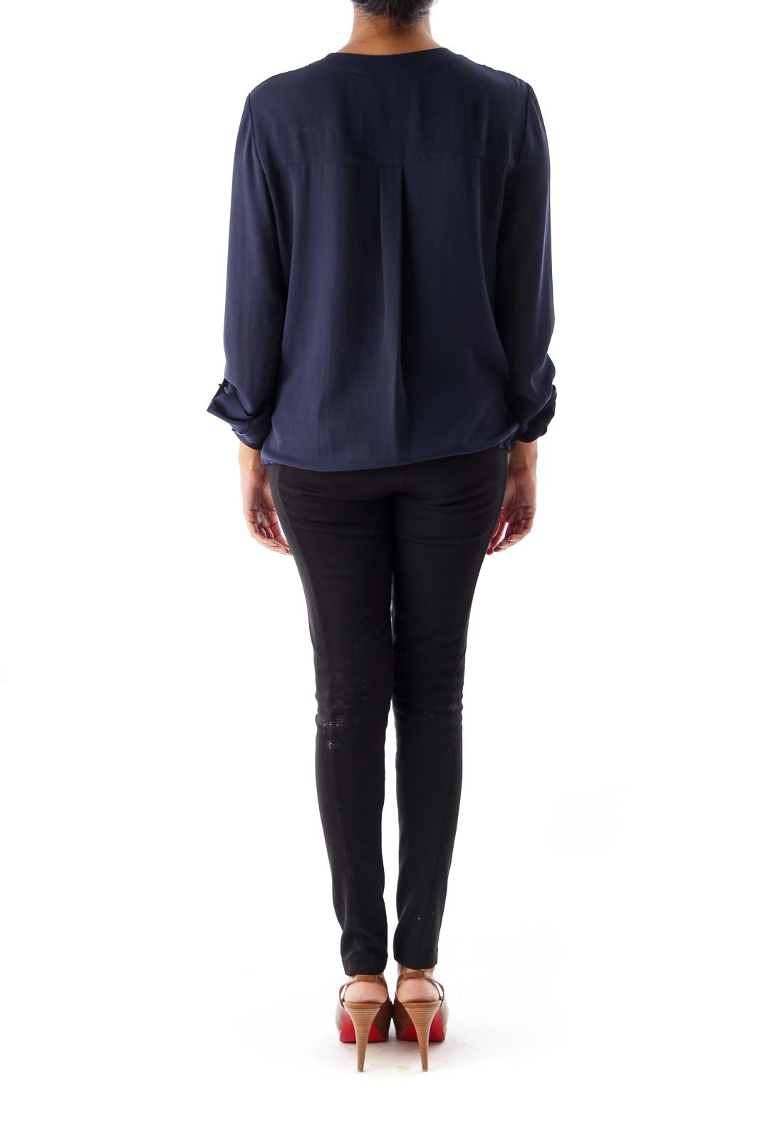 Navy Wrap Shirt