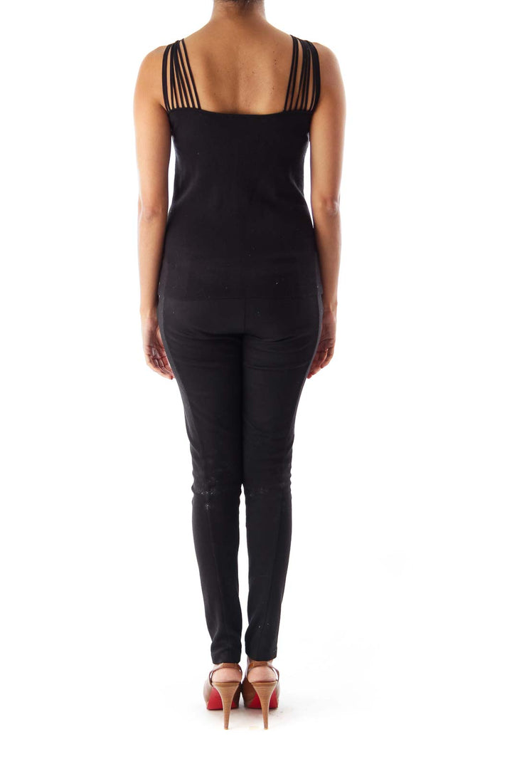 Black Front Detail Top