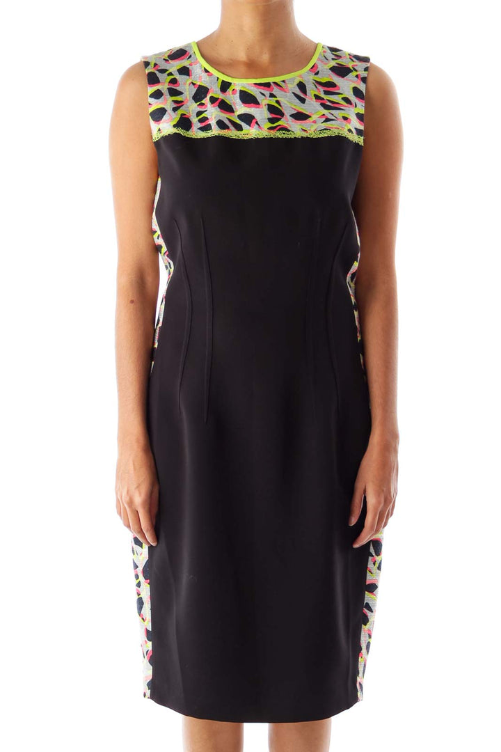 Neon Print Shift Dress