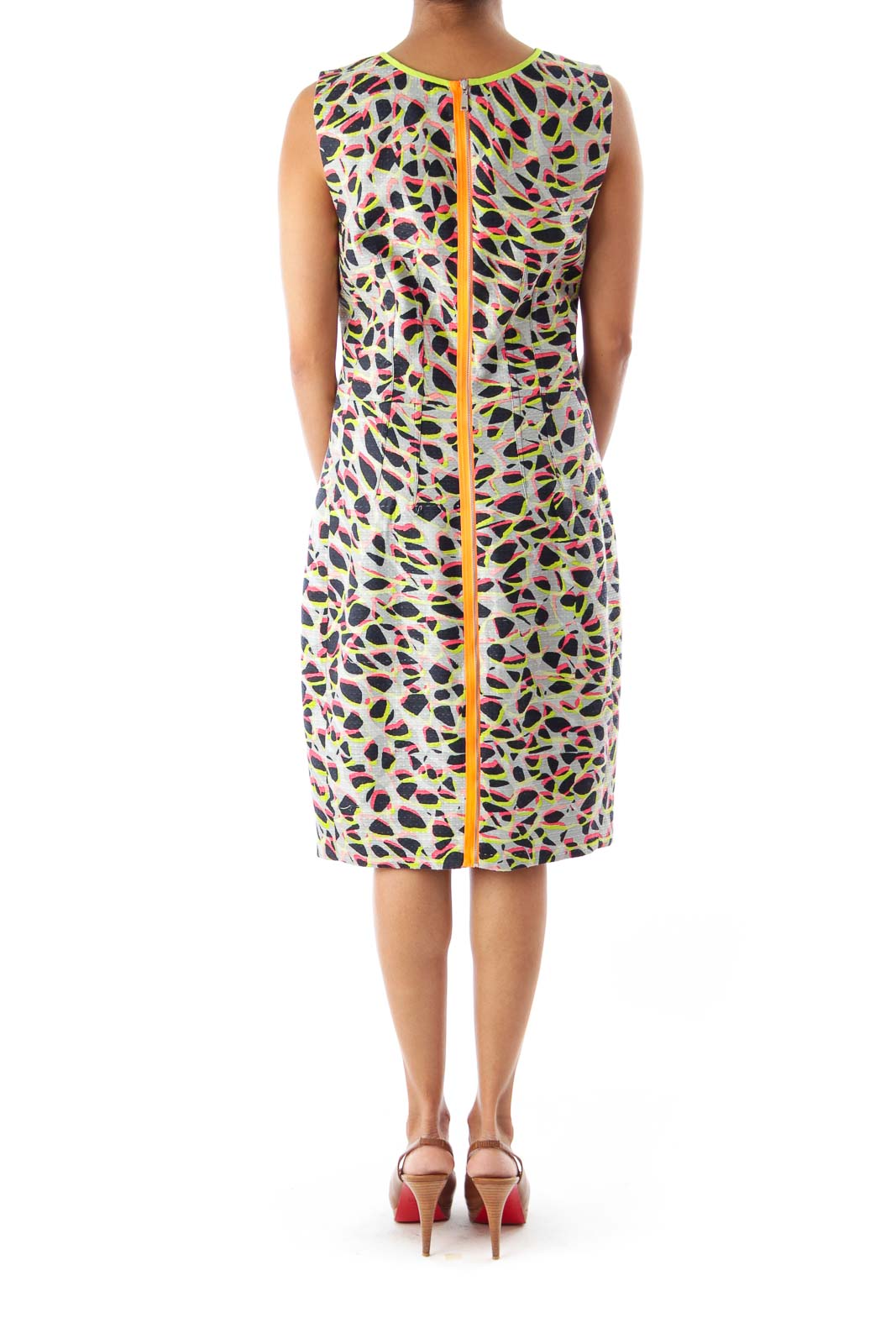 Neon Print Shift Dress