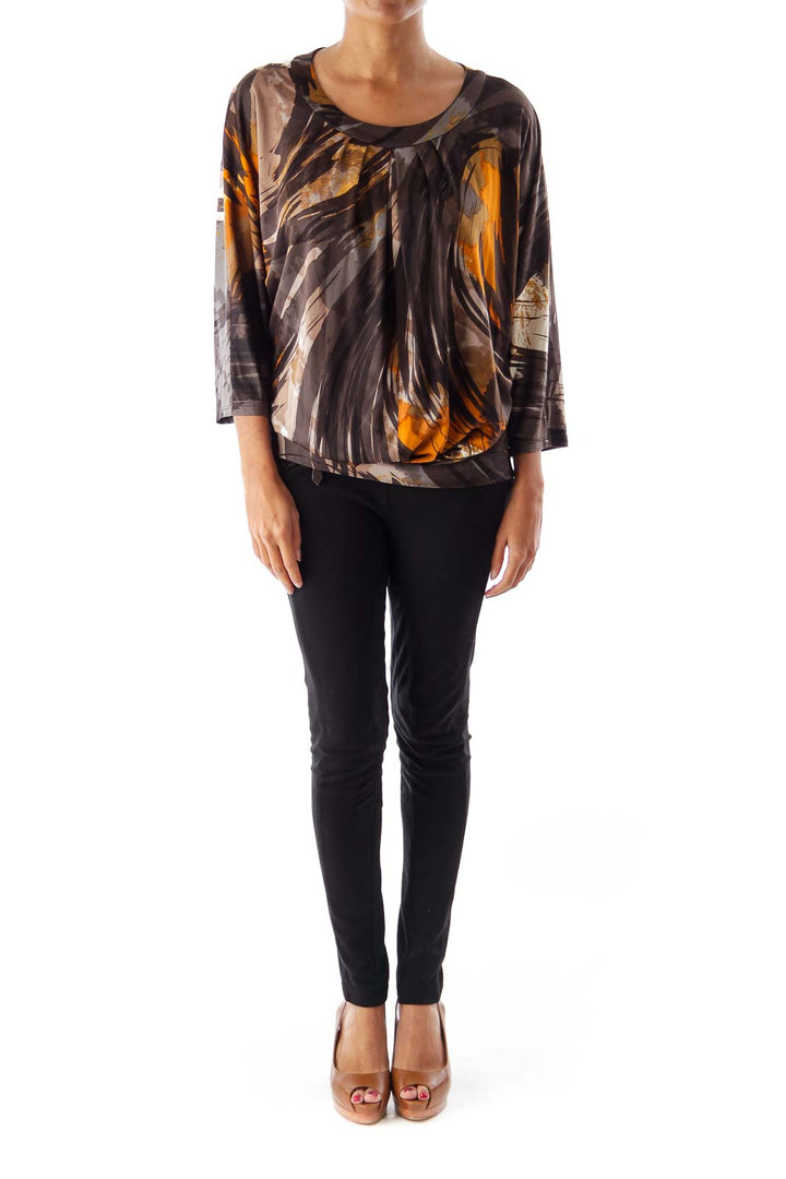 Black & Brown Print Shirt