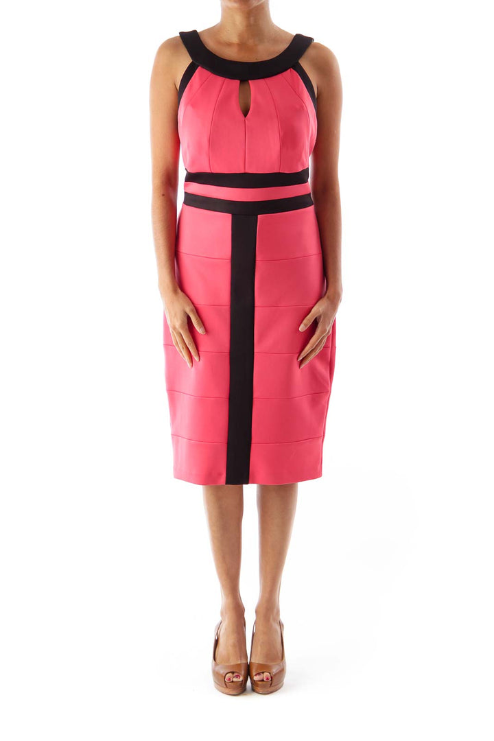 Pink & Black Bandage Dress