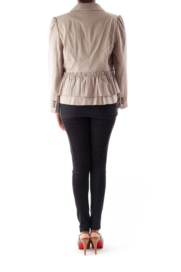 Beige Peplum Jacket