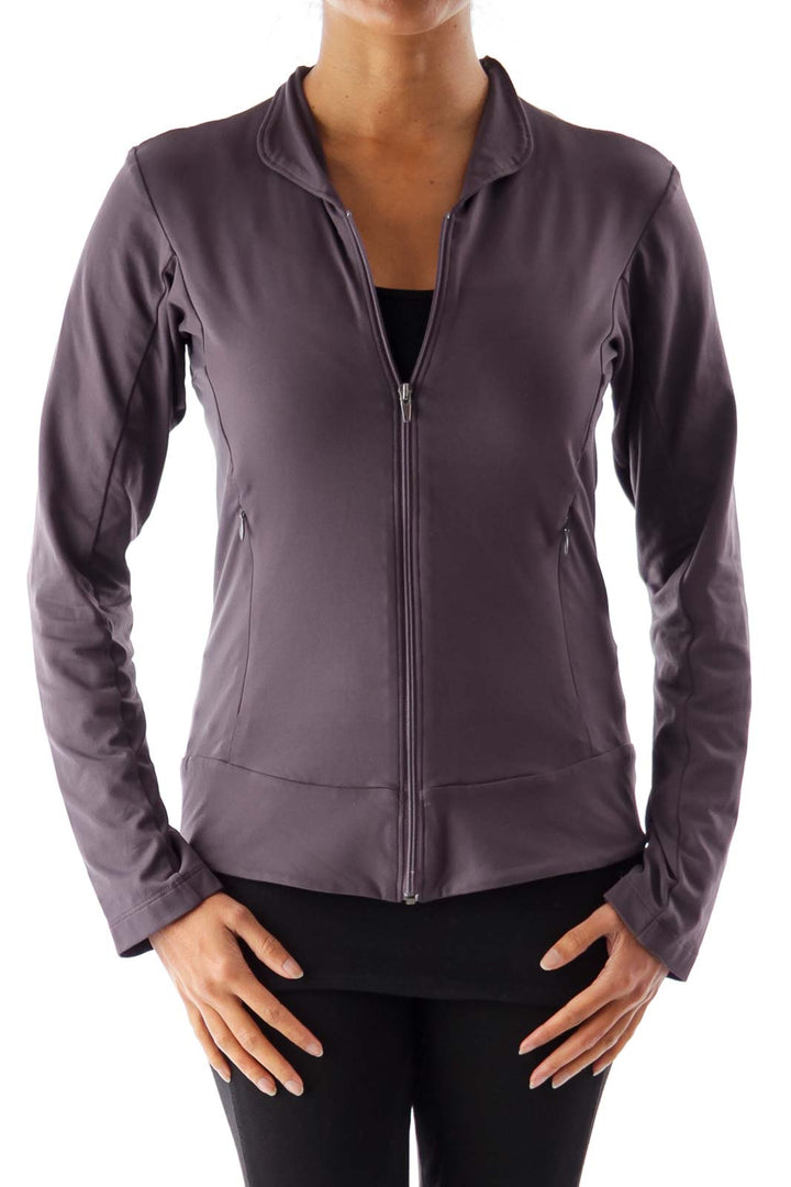 Gray Zipper Sport Shirt