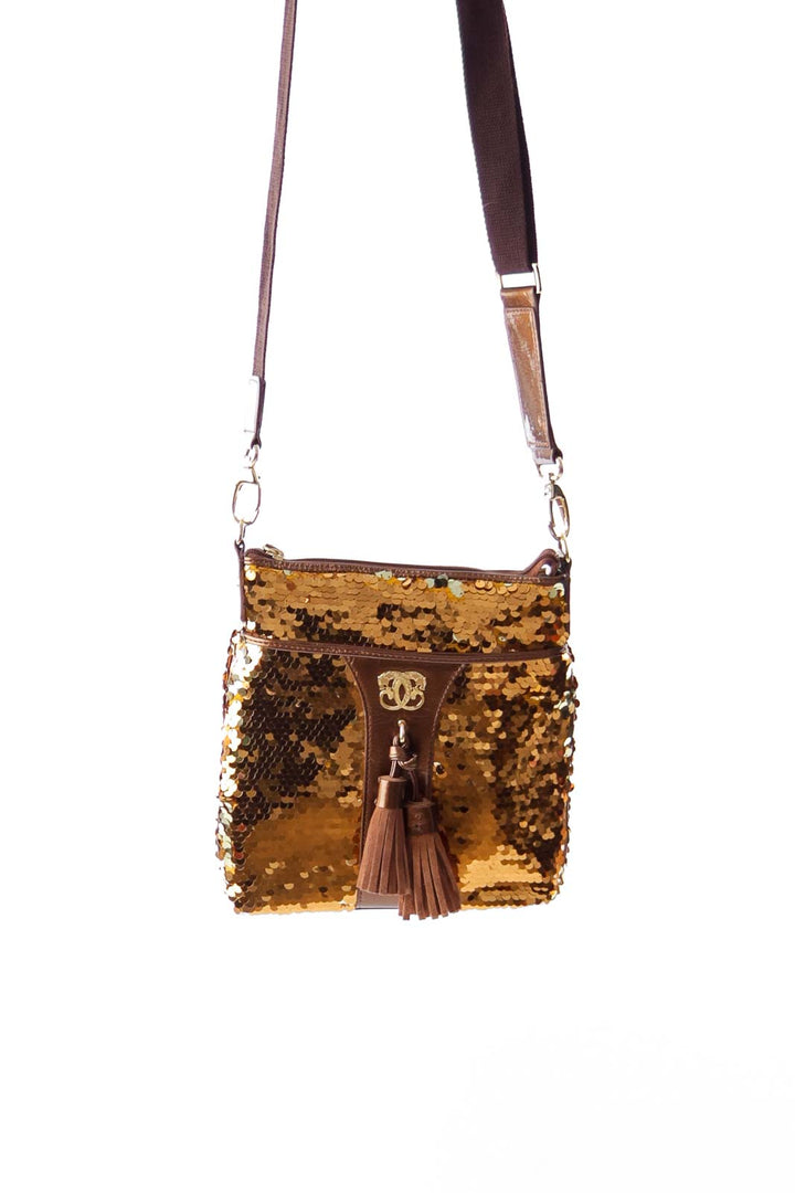 Gold Sequin Crossbody bag