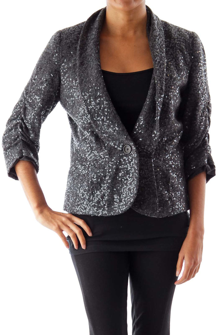 Gray Sequins Jacket