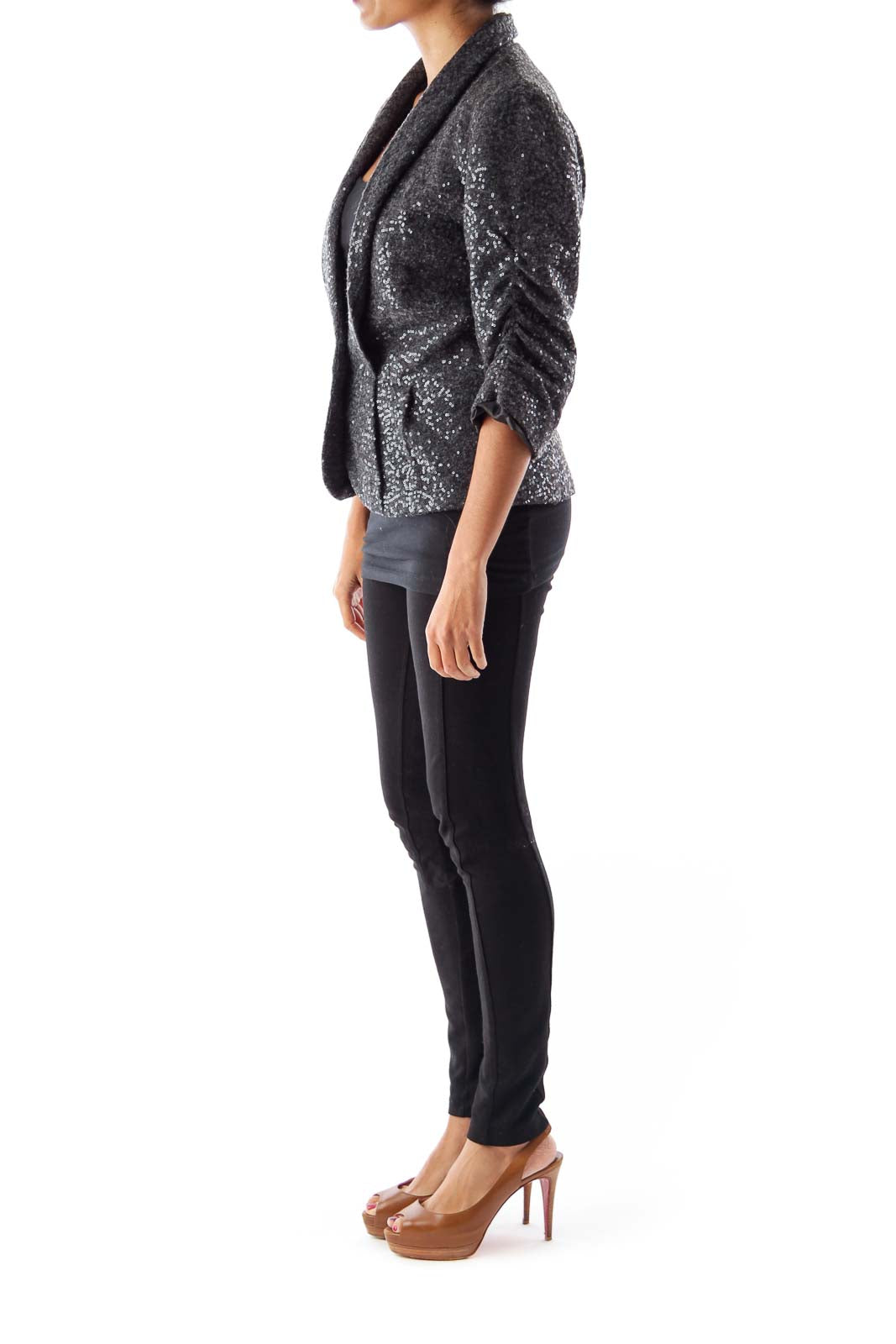 Gray Sequins Jacket