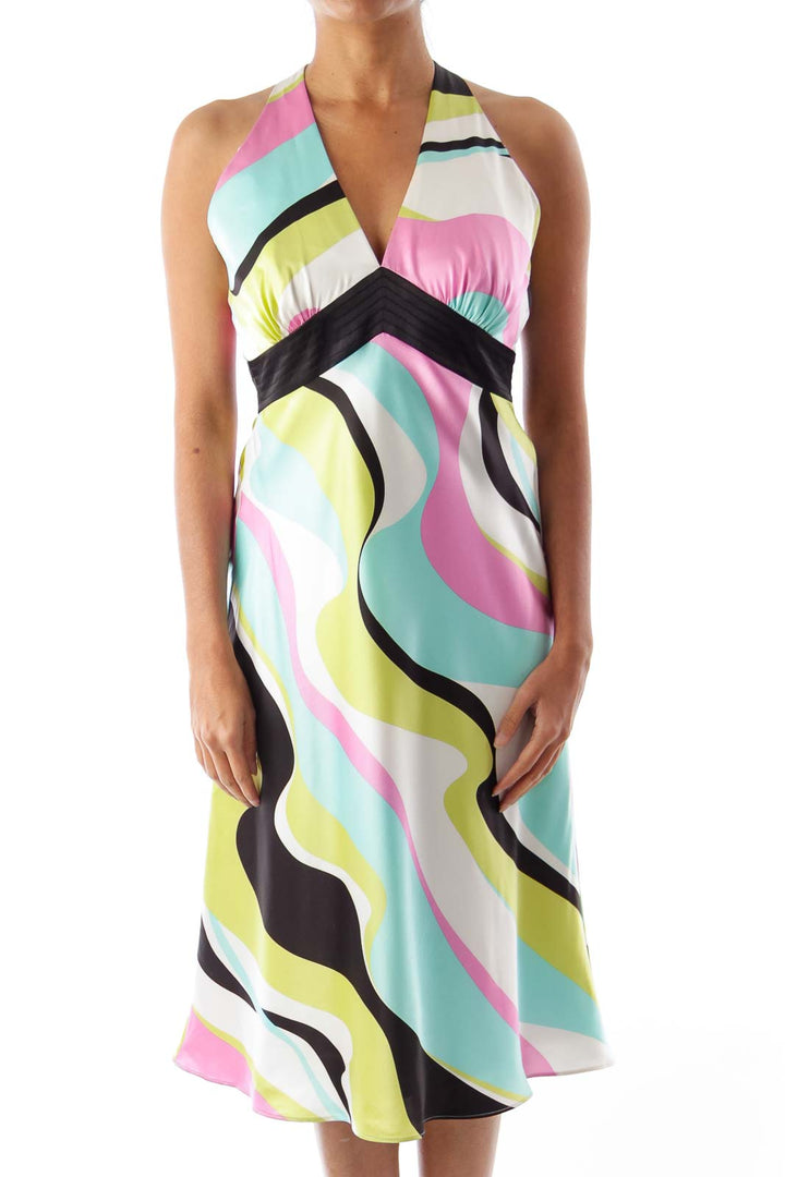 Print Halterneck Dress