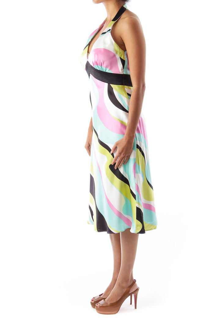 Print Halterneck Dress