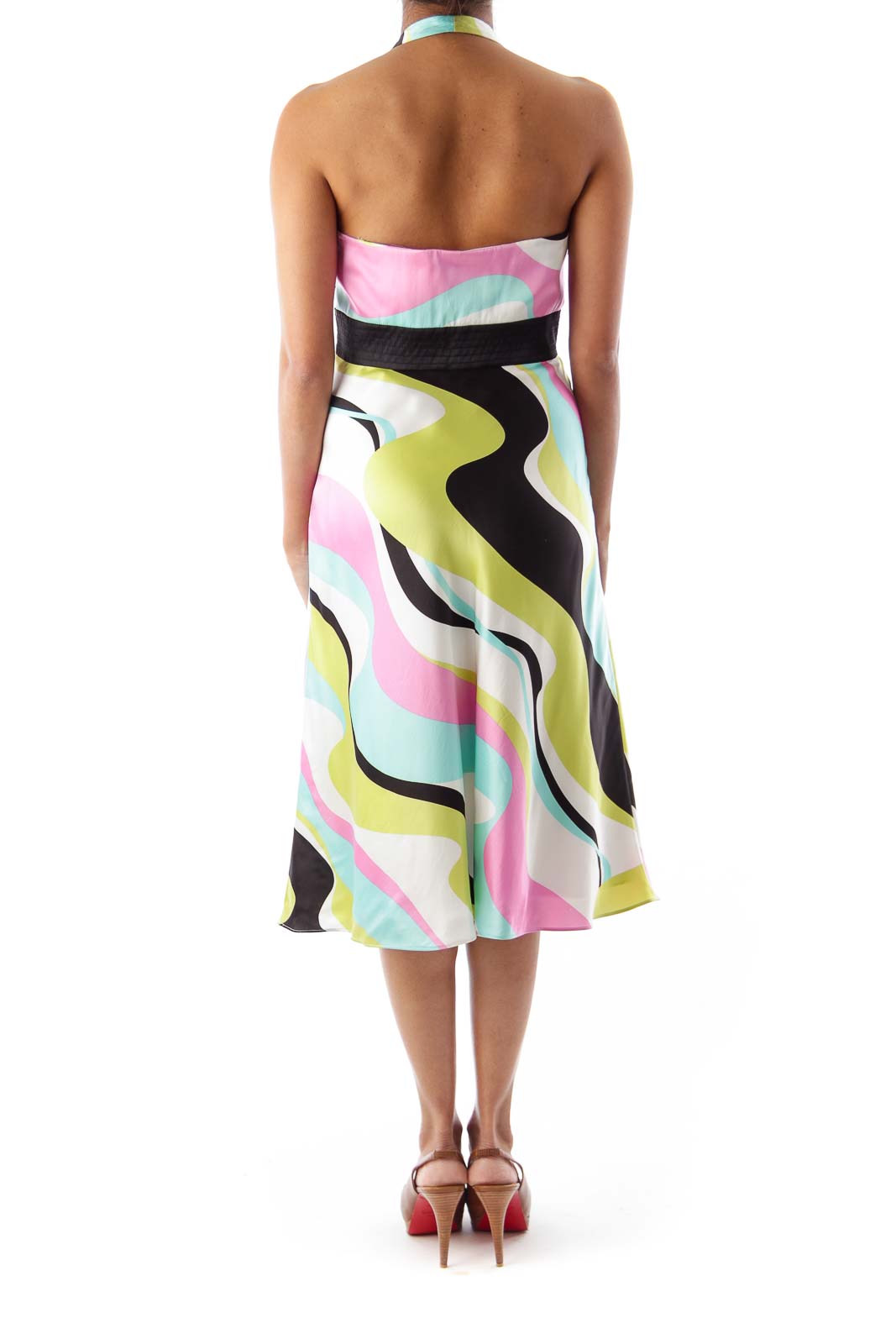 Print Halterneck Dress