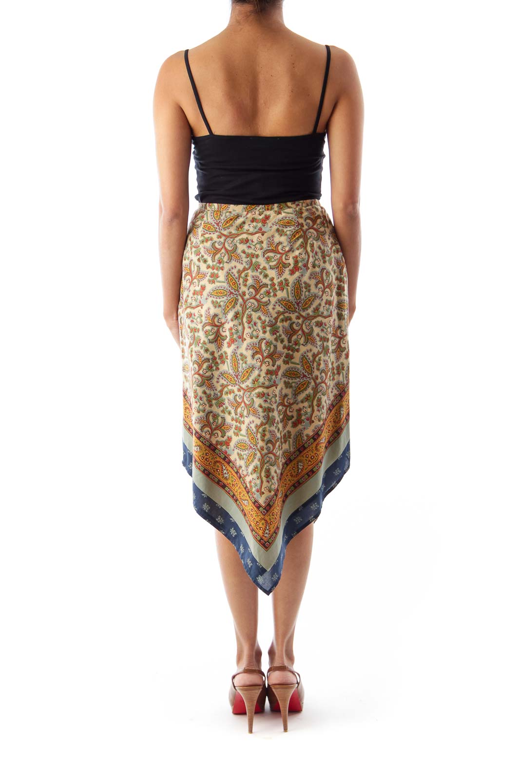 Print Asymmetric Skirt