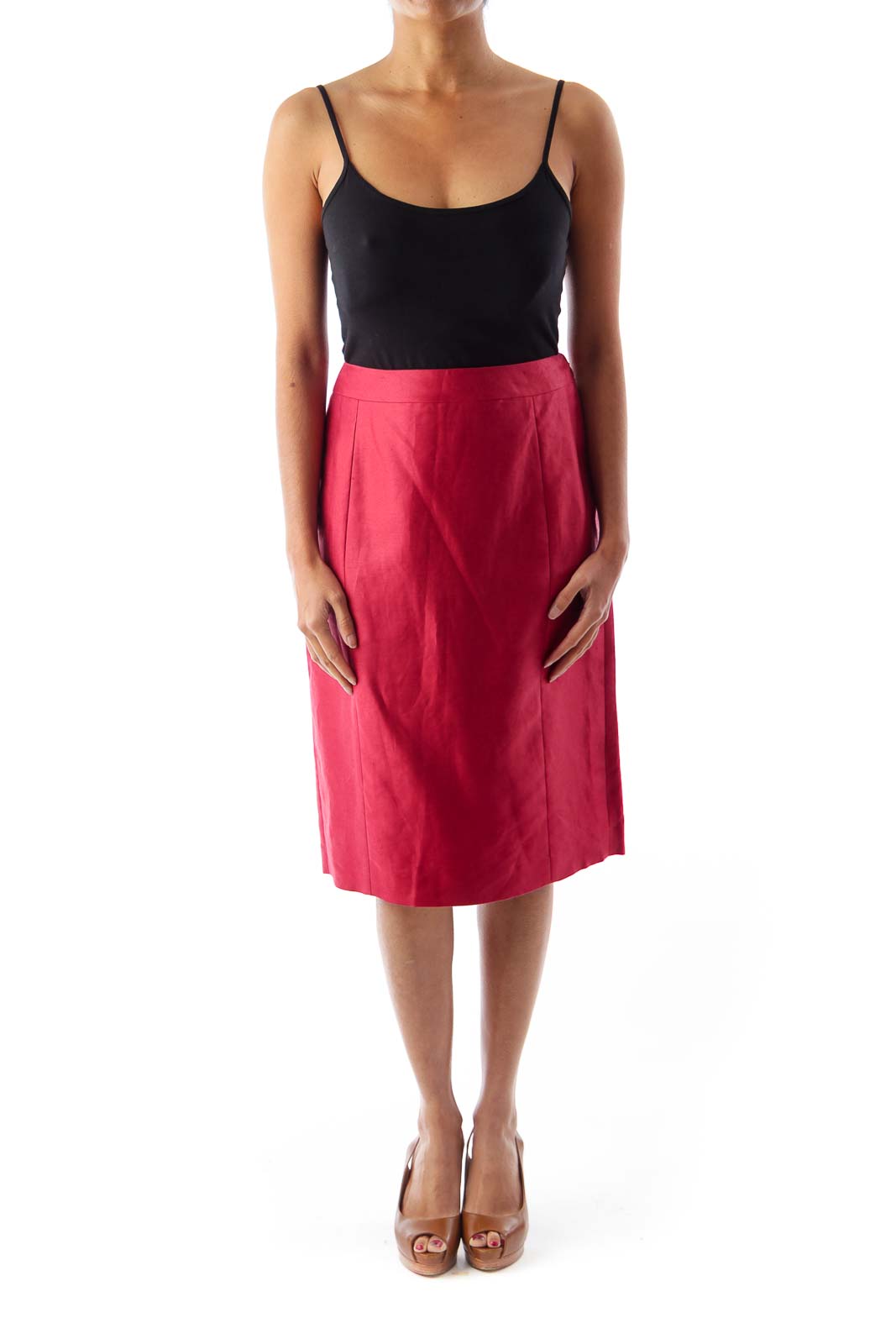 Cherry Knee Length Skirt