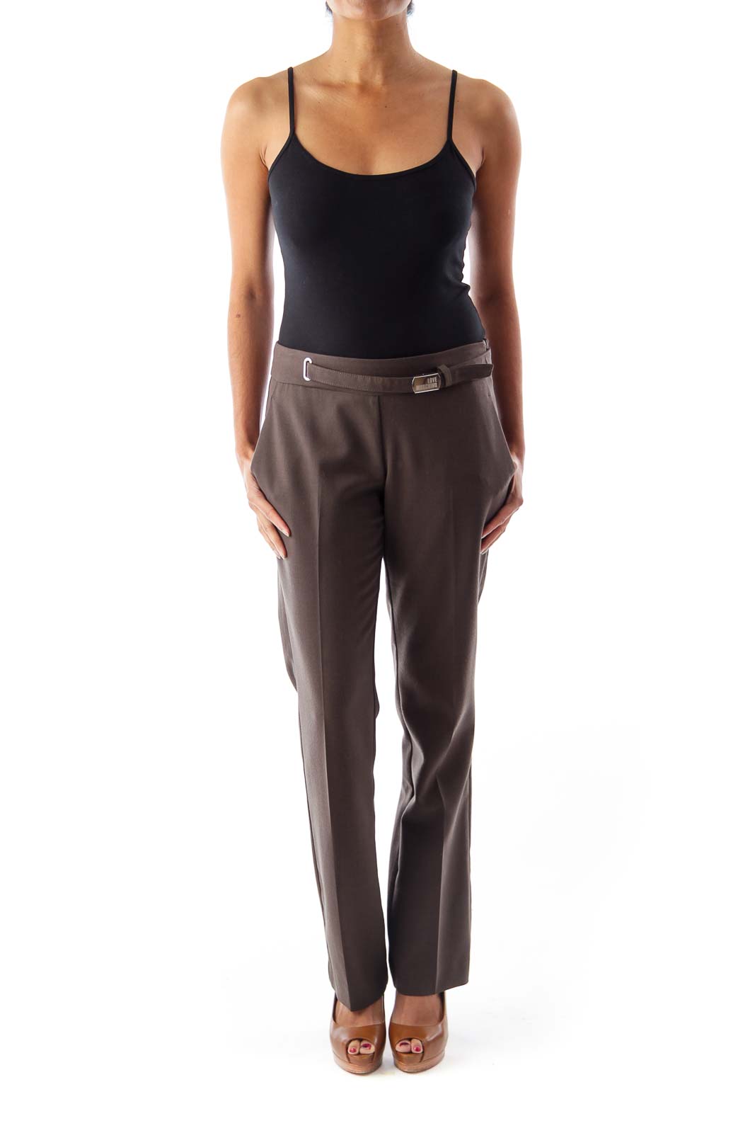 Brown Low Waist Pants