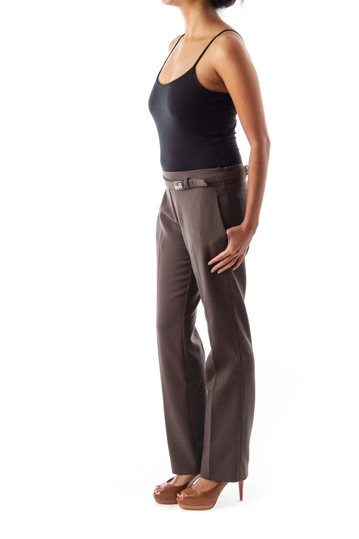 Brown Low Waist Pants