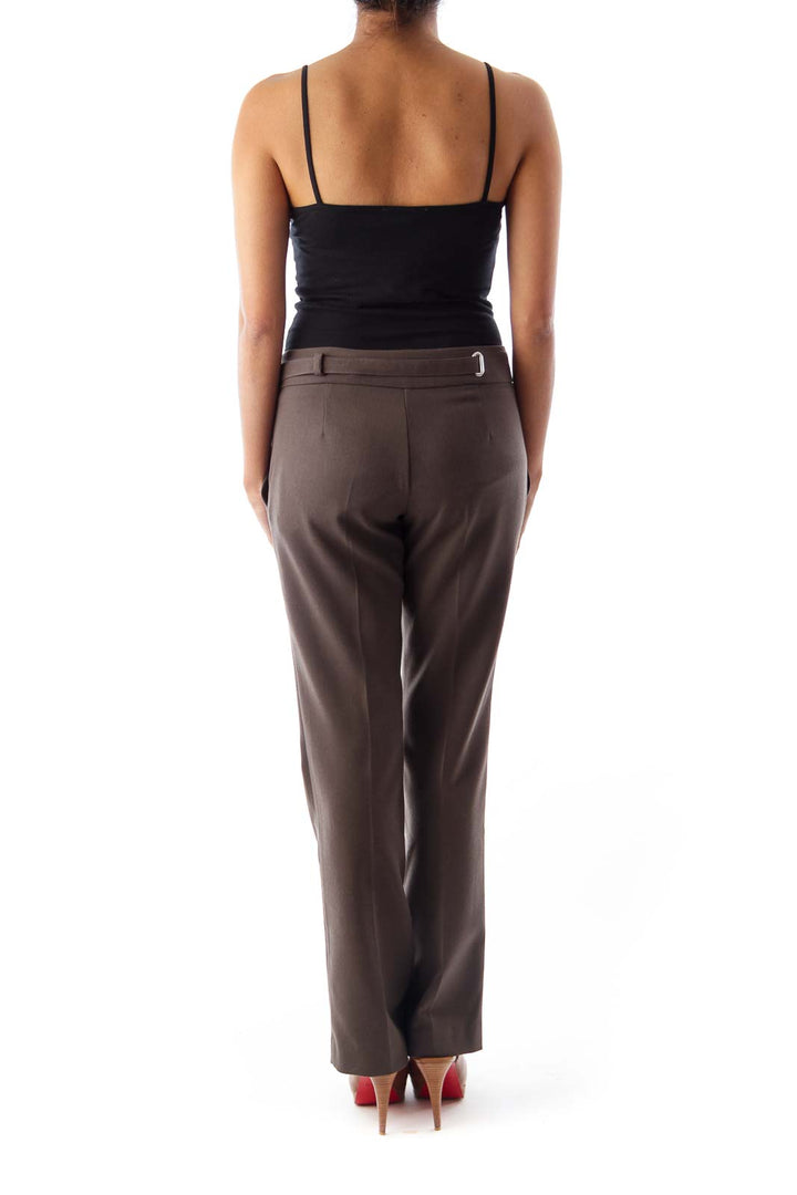 Brown Low Waist Pants