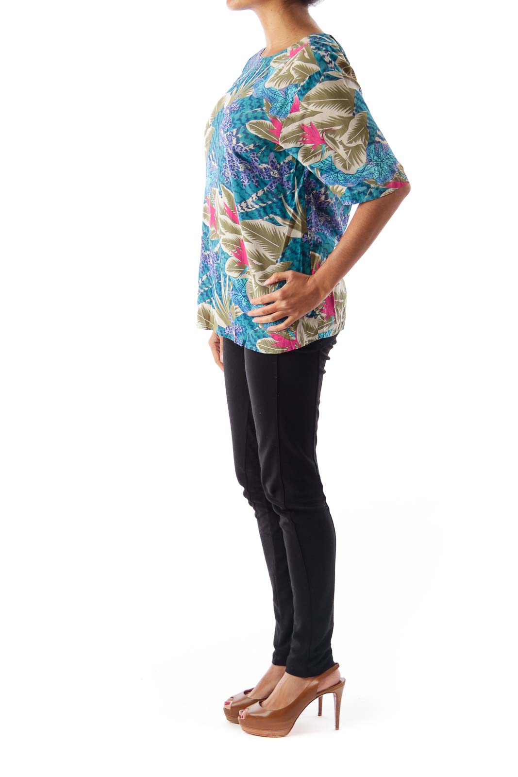 Floral Print Silk Blouse