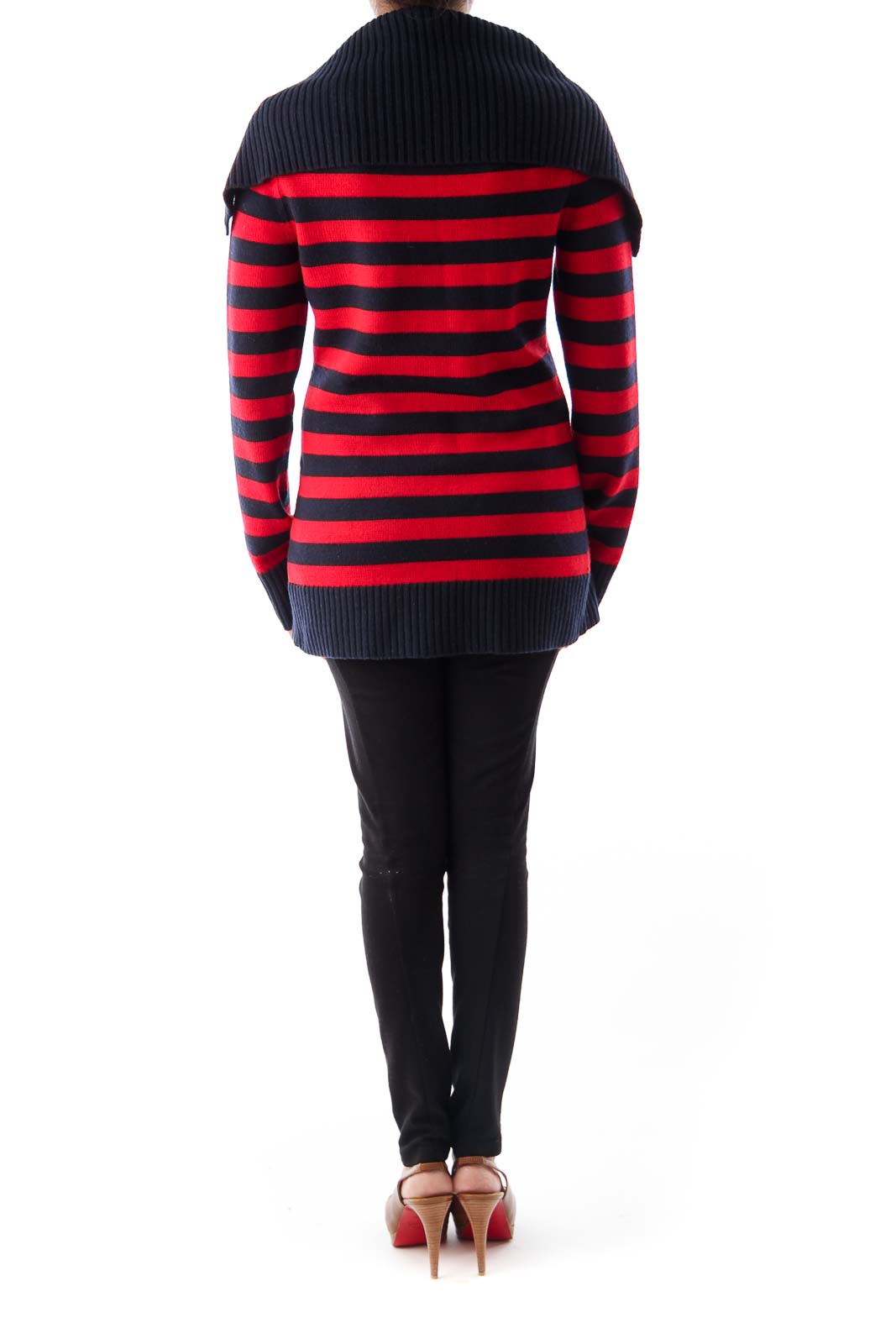 Navy & Red Stripe Cardigan