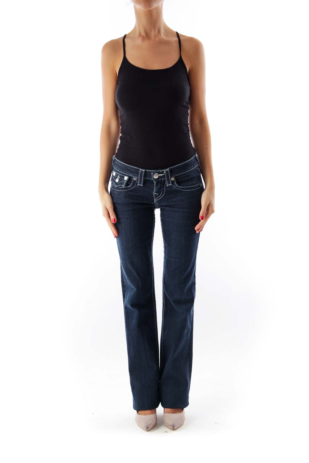 Dark Blue Flare Jean