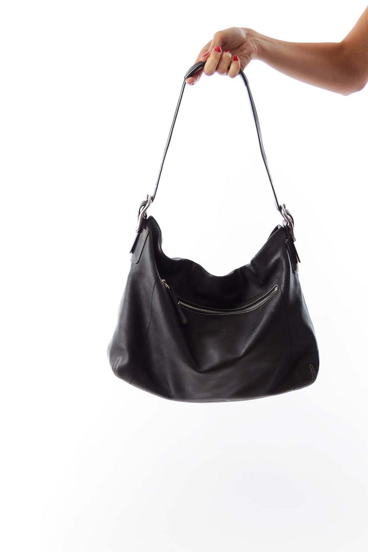 Black Leather Shoulder Bag