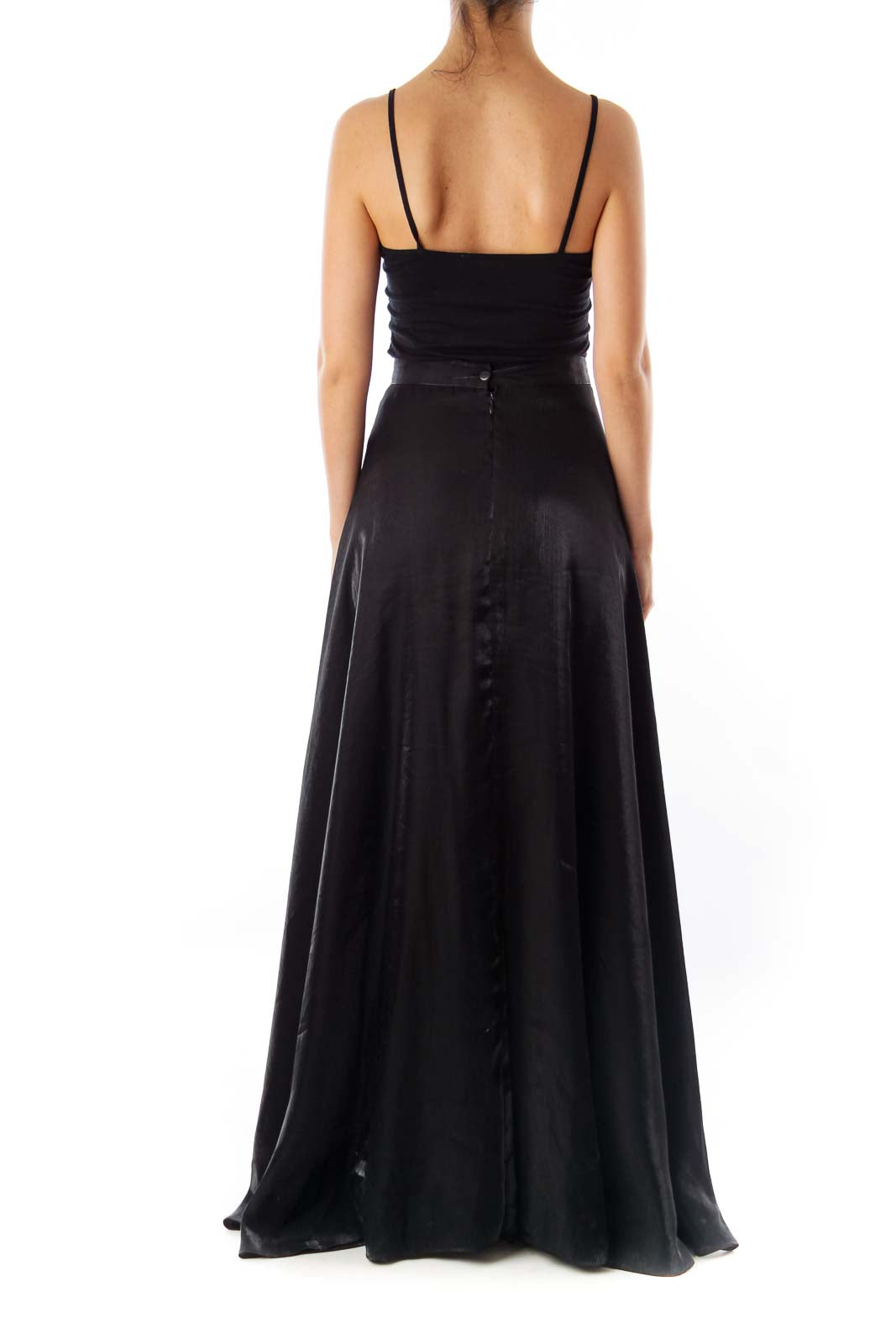 Black Long A-Line Skirt