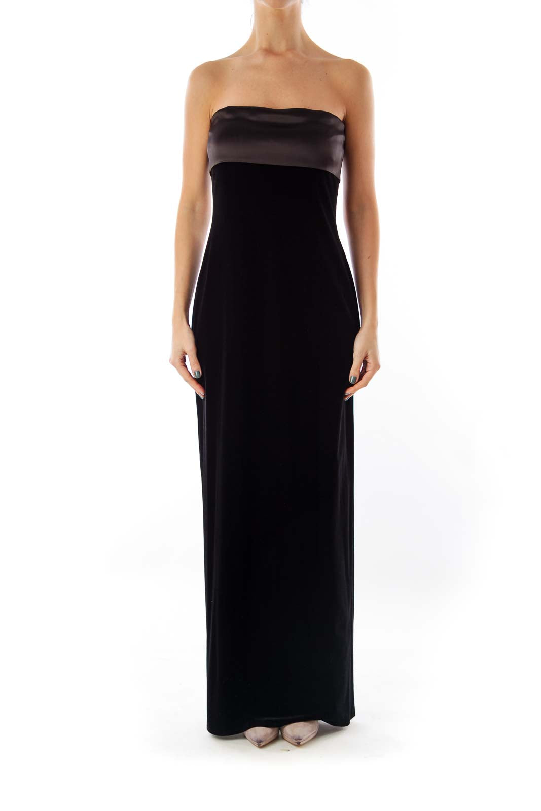 Black Long Strapless Dress