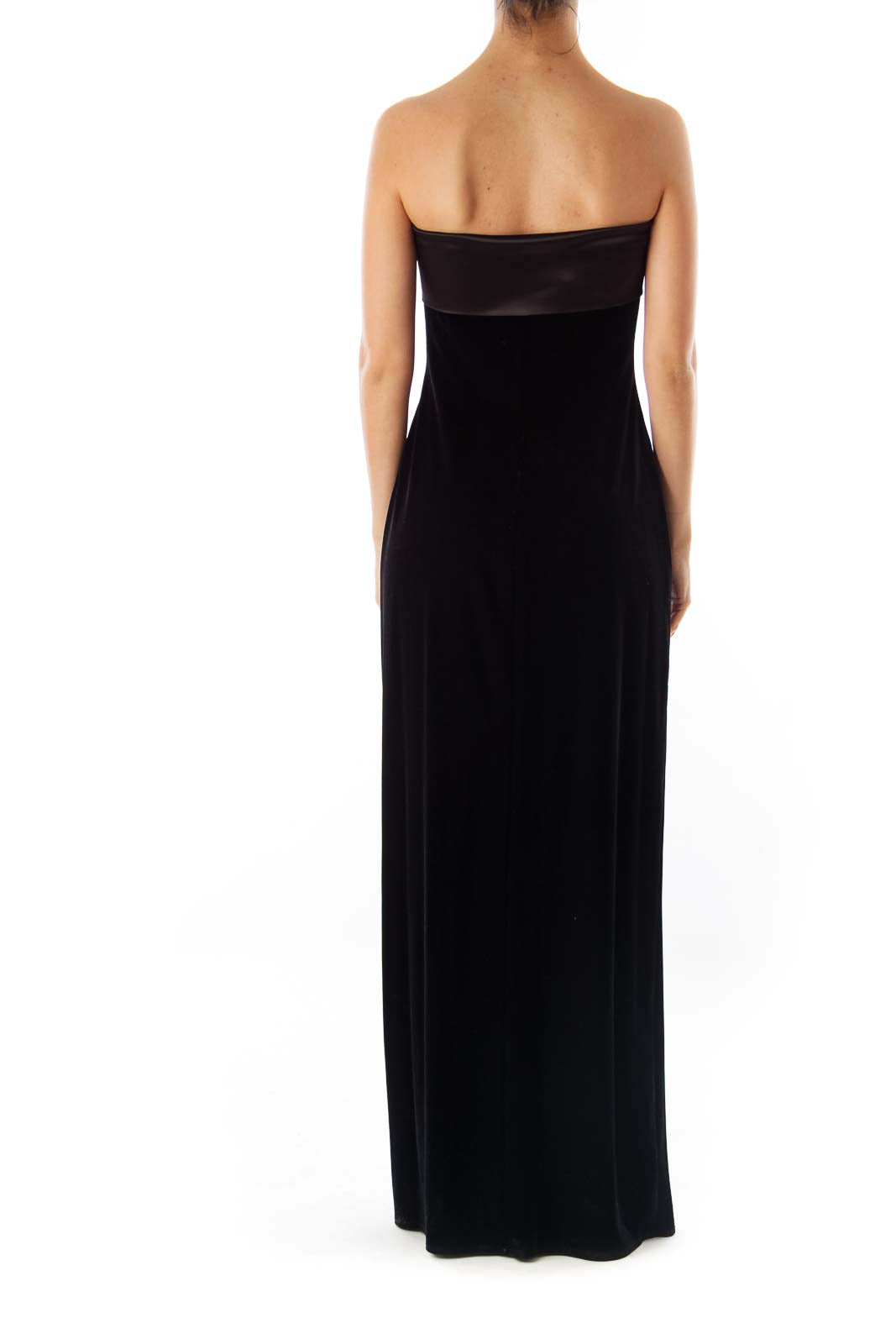 Black Long Strapless Dress