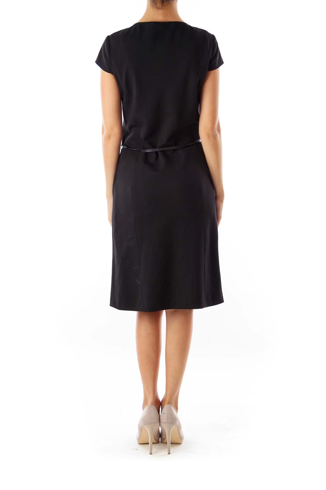 Black Cap Sleeve Dress