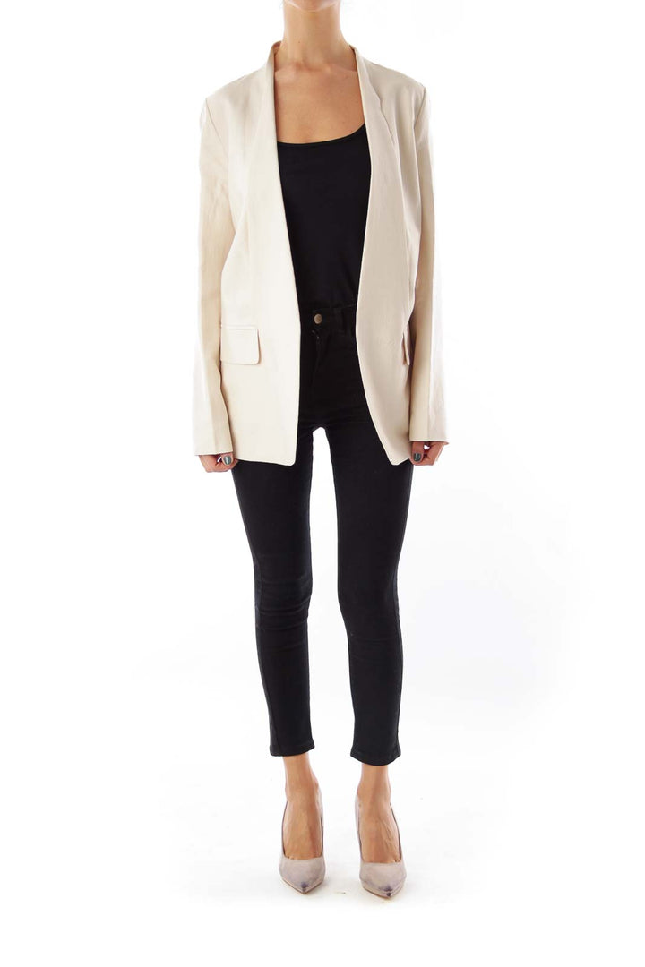 Beige Oversized Blazer