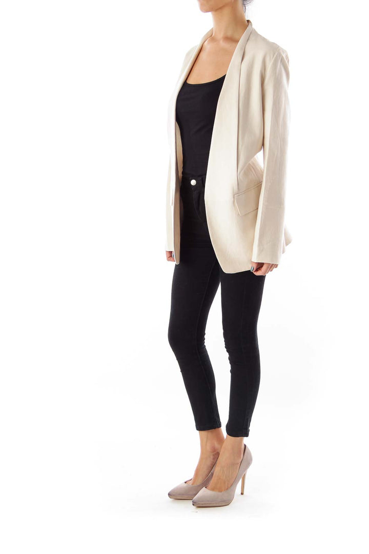 Beige Oversized Blazer