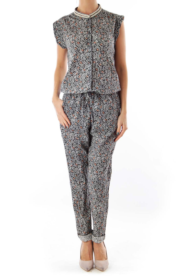 Print Sleeveless Jumpsuit