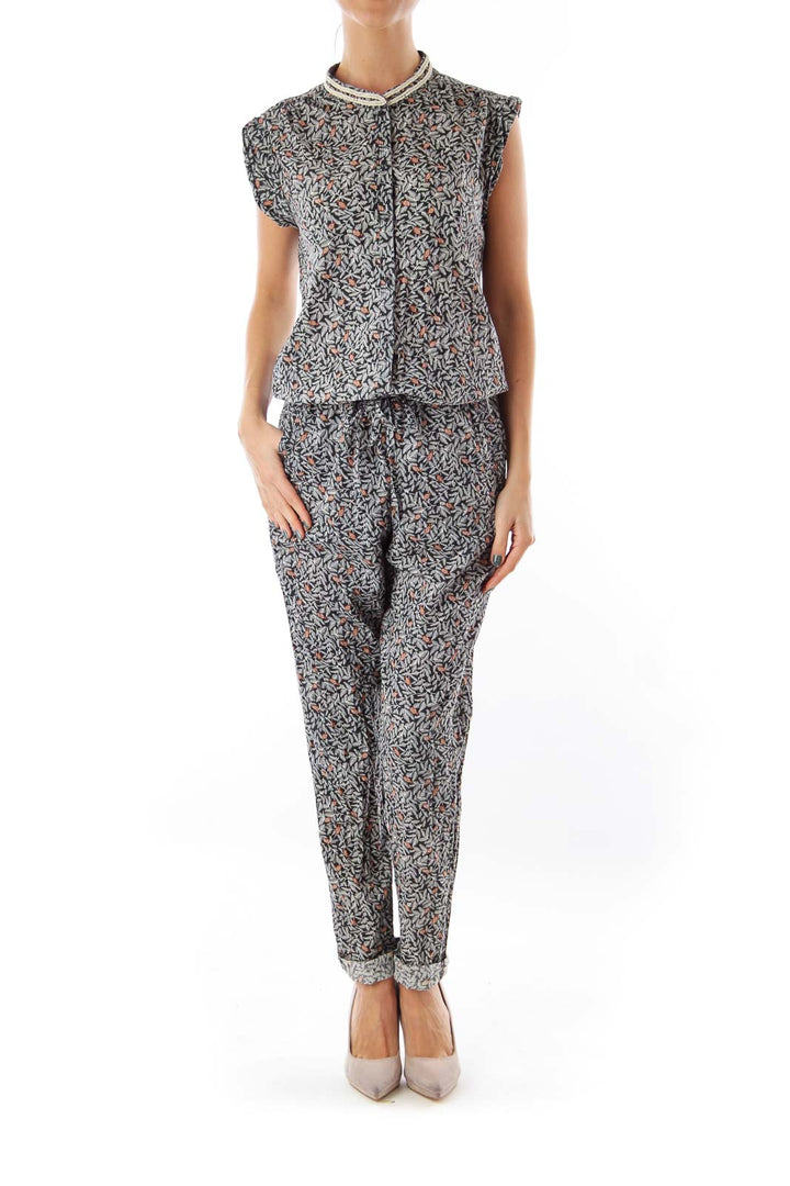 Print Sleeveless Jumpsuit