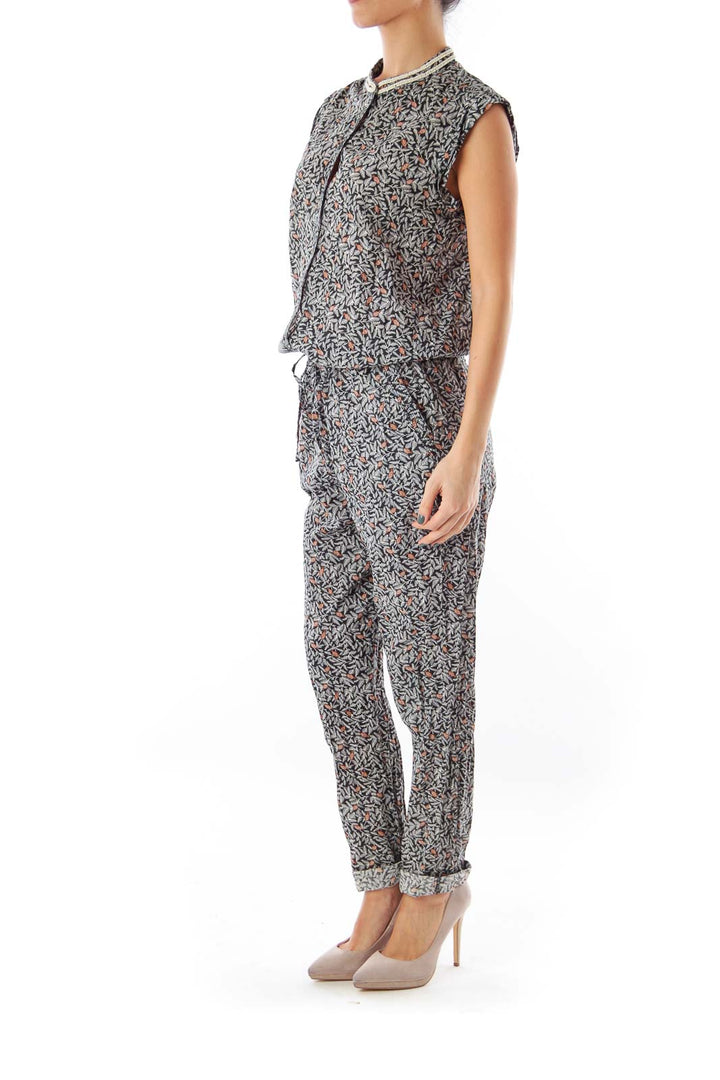 Print Sleeveless Jumpsuit