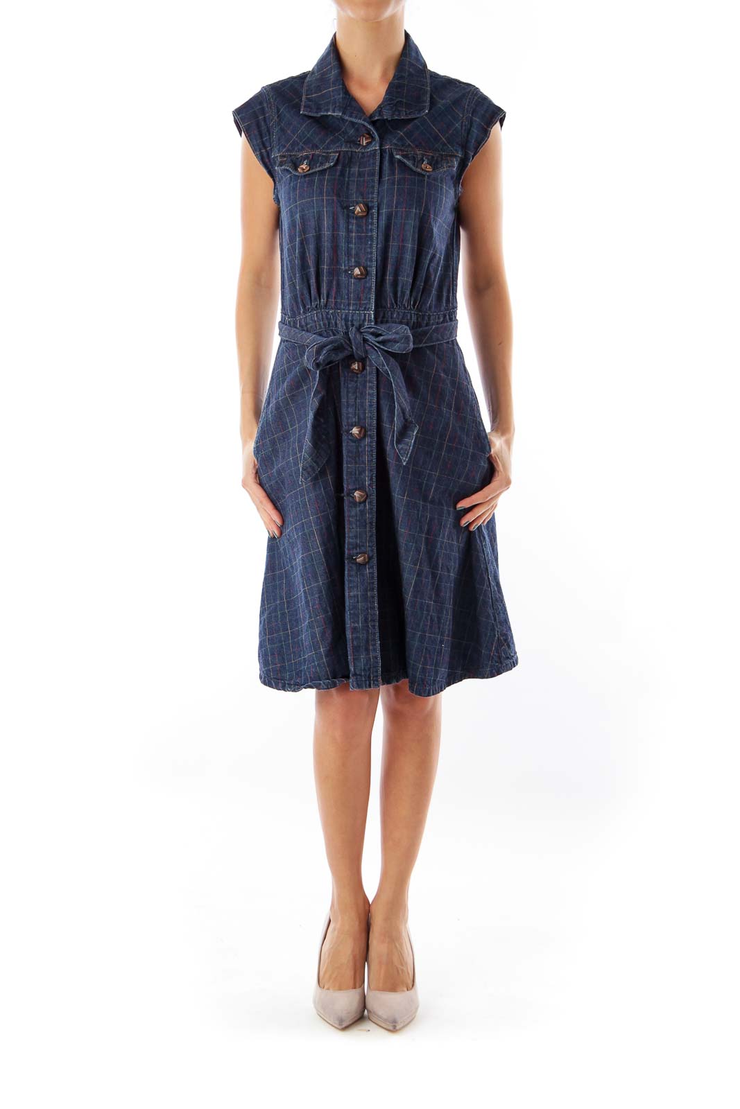 Blue Denim A Line Dress