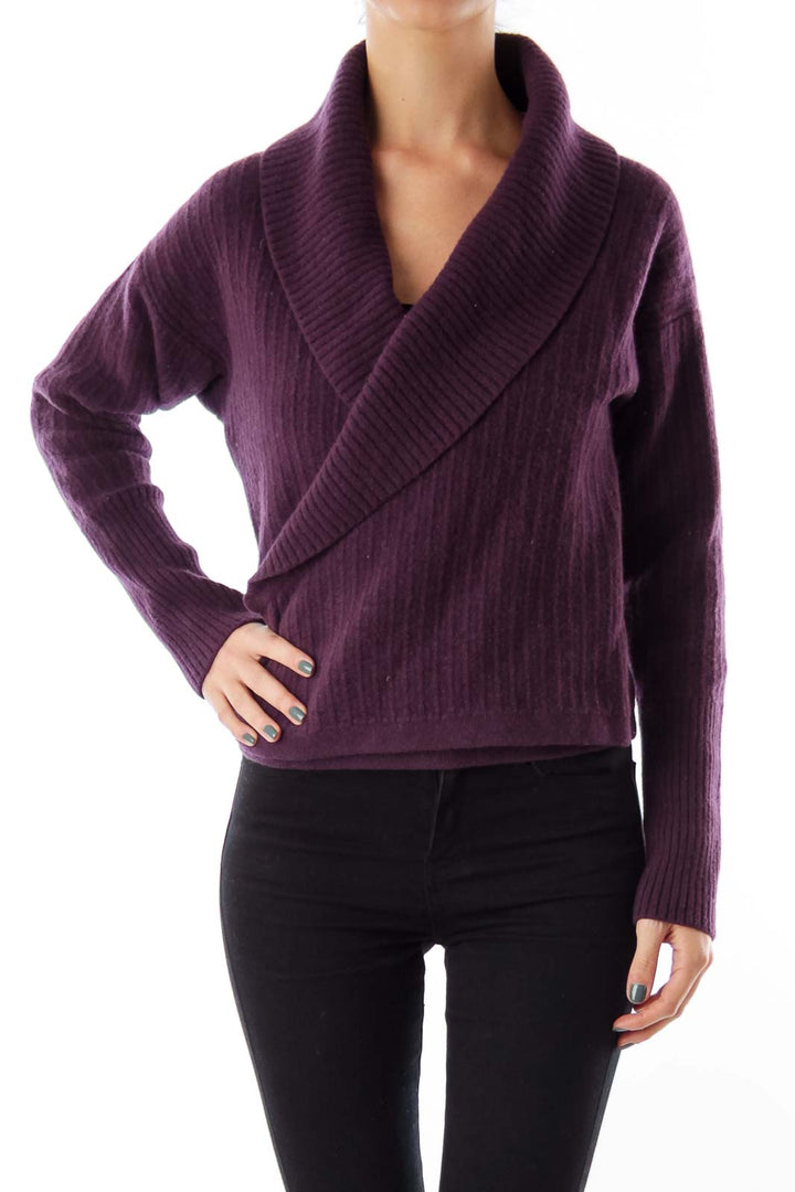 Purple Crop Sweater