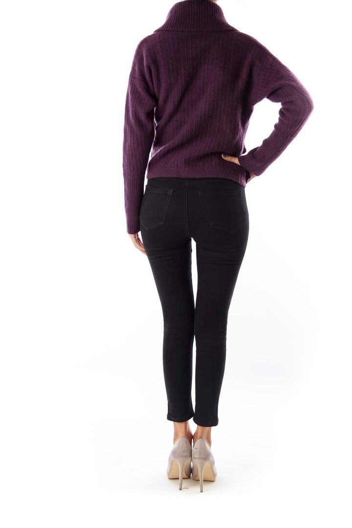 Purple Crop Sweater