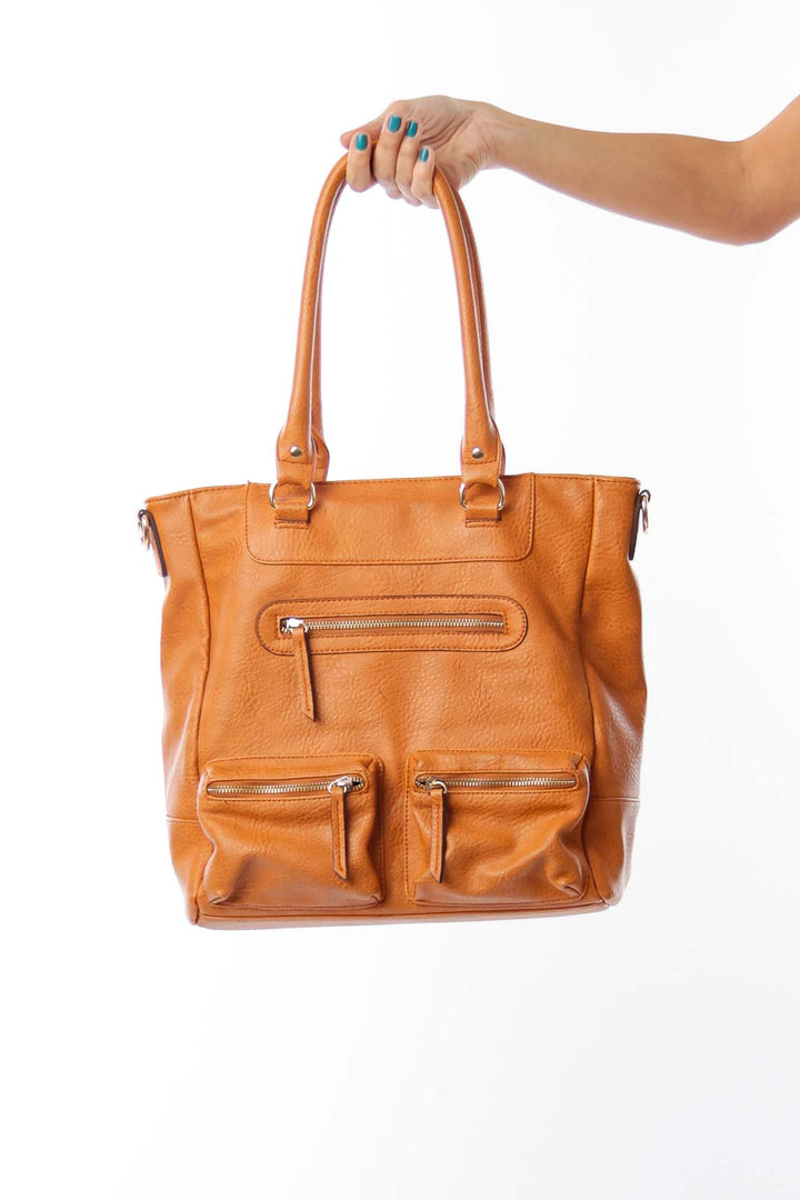 Brown Large Pocket Bag