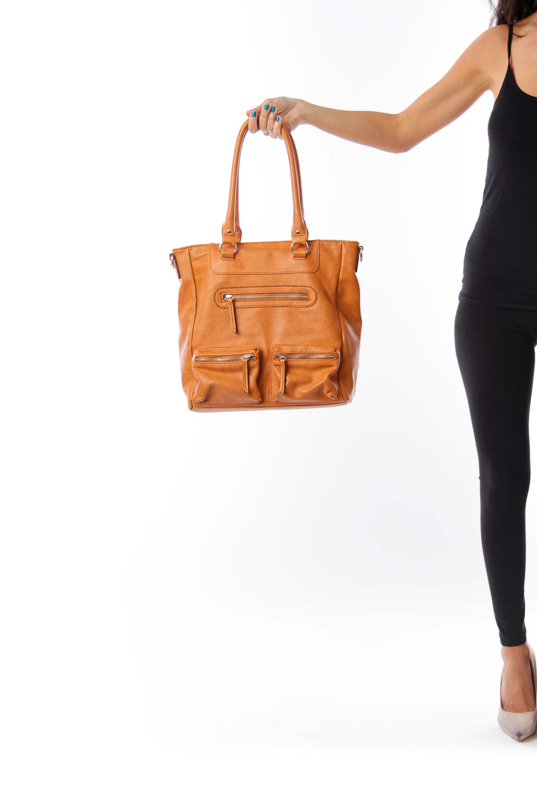 Brown Large Pocket Bag