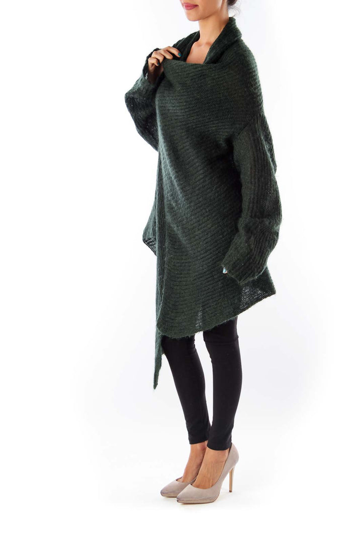 Dark Green Open Sweater