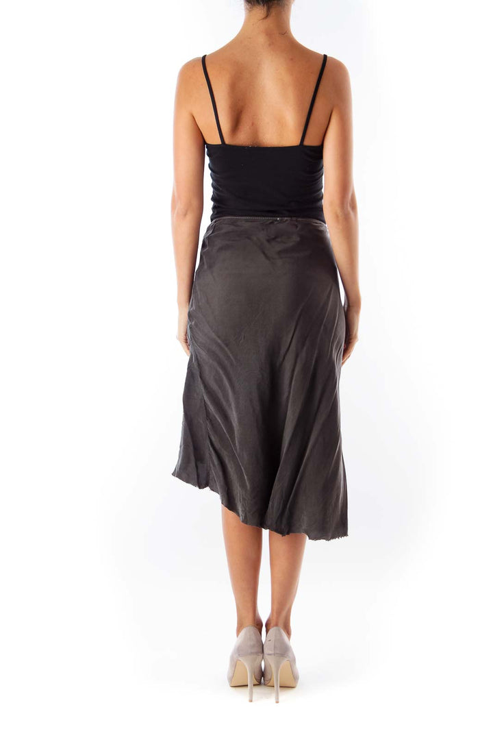 Gray Asymmetric Skirt