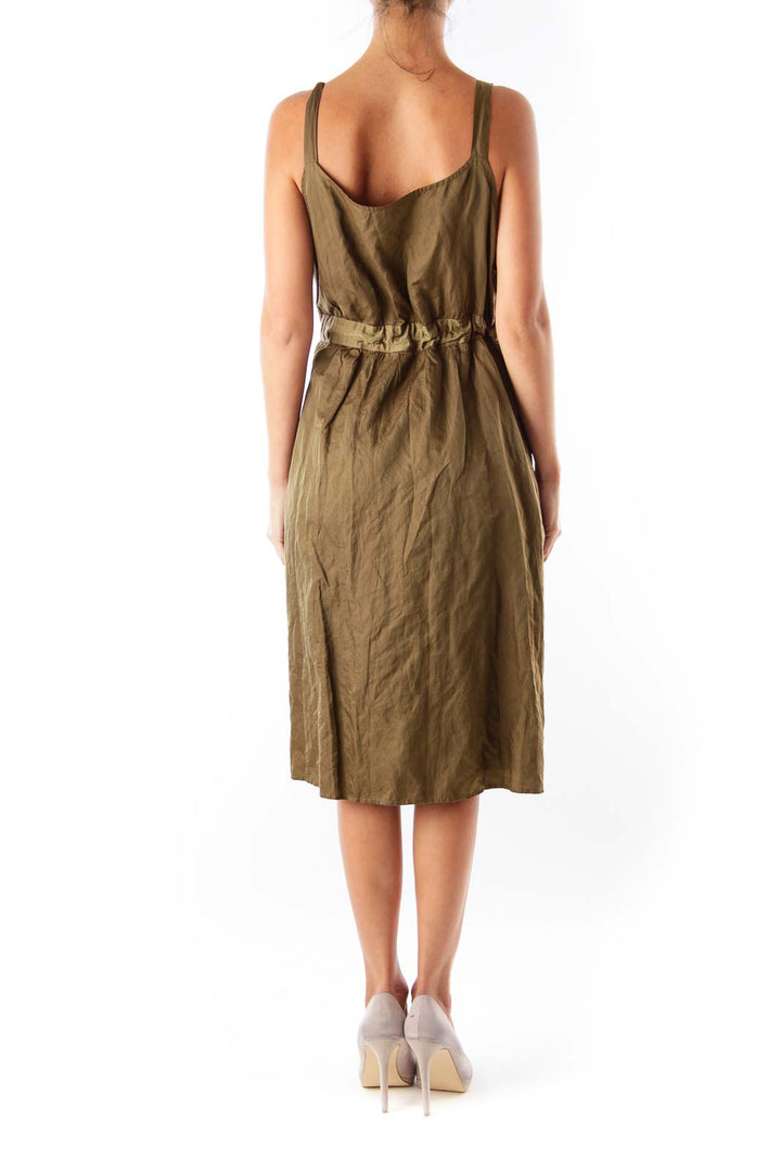 Military Green Empire Dress