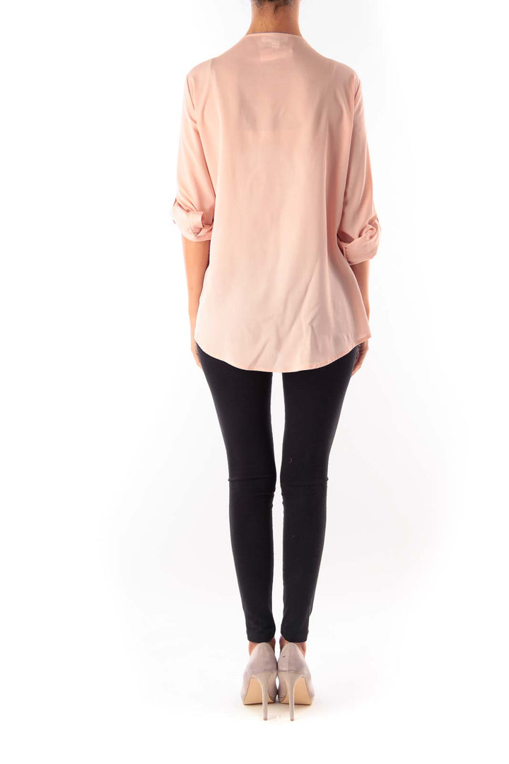 Rose Front Ziper Blouse