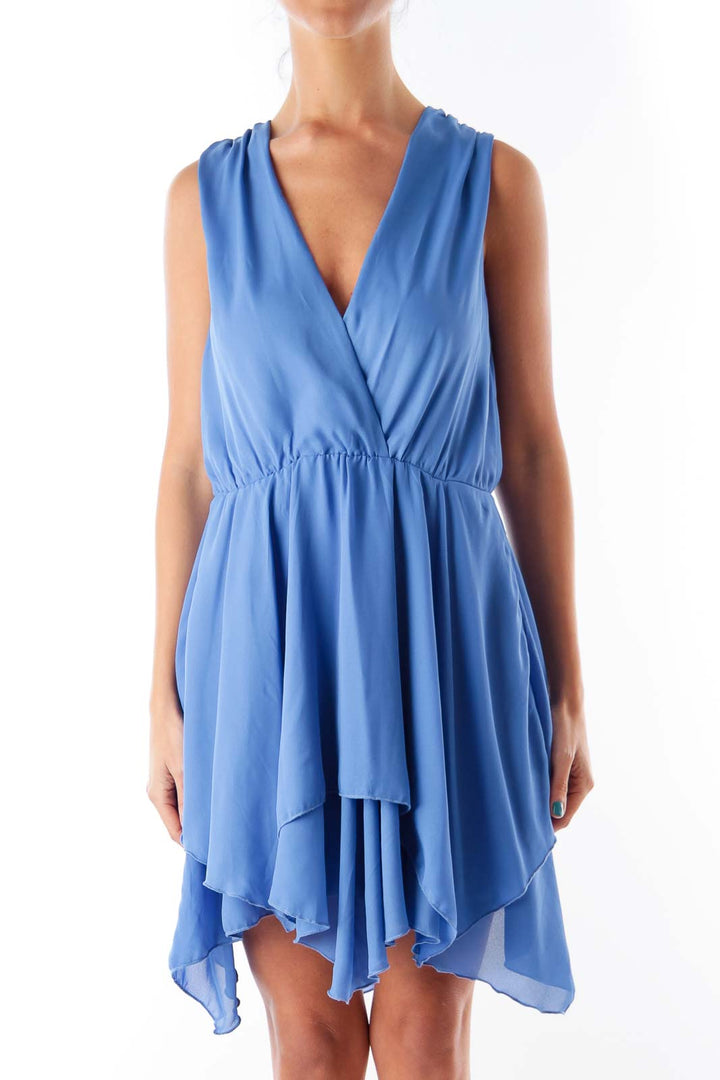 Blue Layer Mini Dress