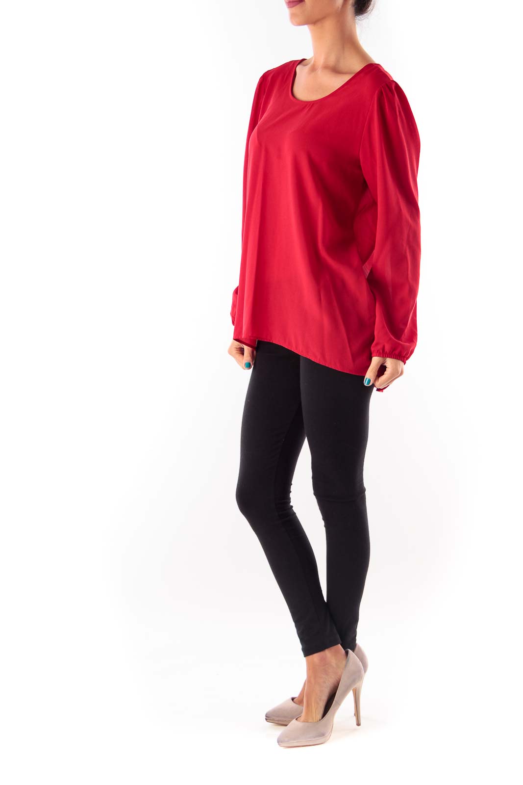 Red Back Bow Blouse