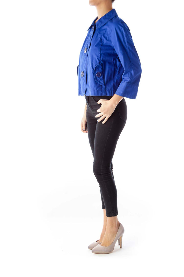 Blue 3/4 Sleeve Jacket