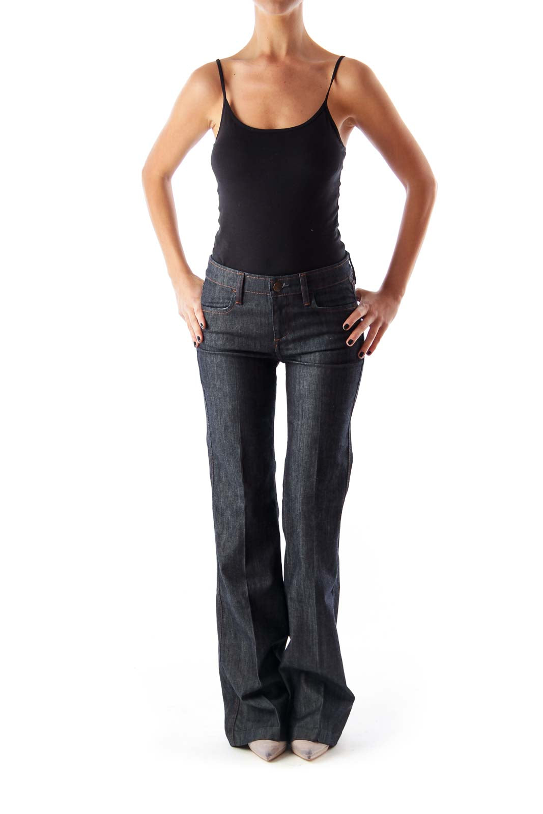 Black High Waist Flare Jeans