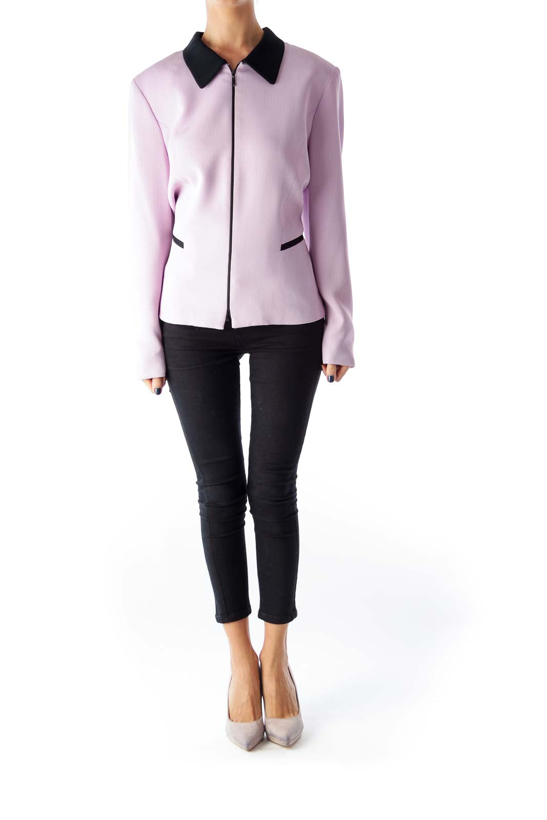 Lavender & Black Ziper Jacket