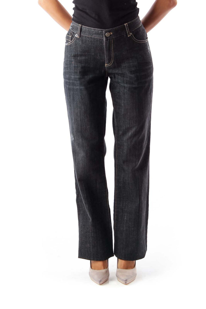 Black Straight Leg Denim