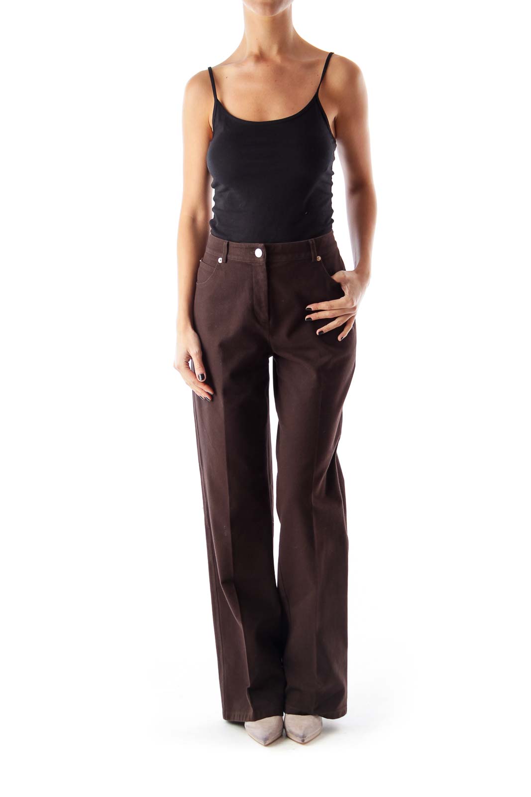 Brown Wide Leg Pants