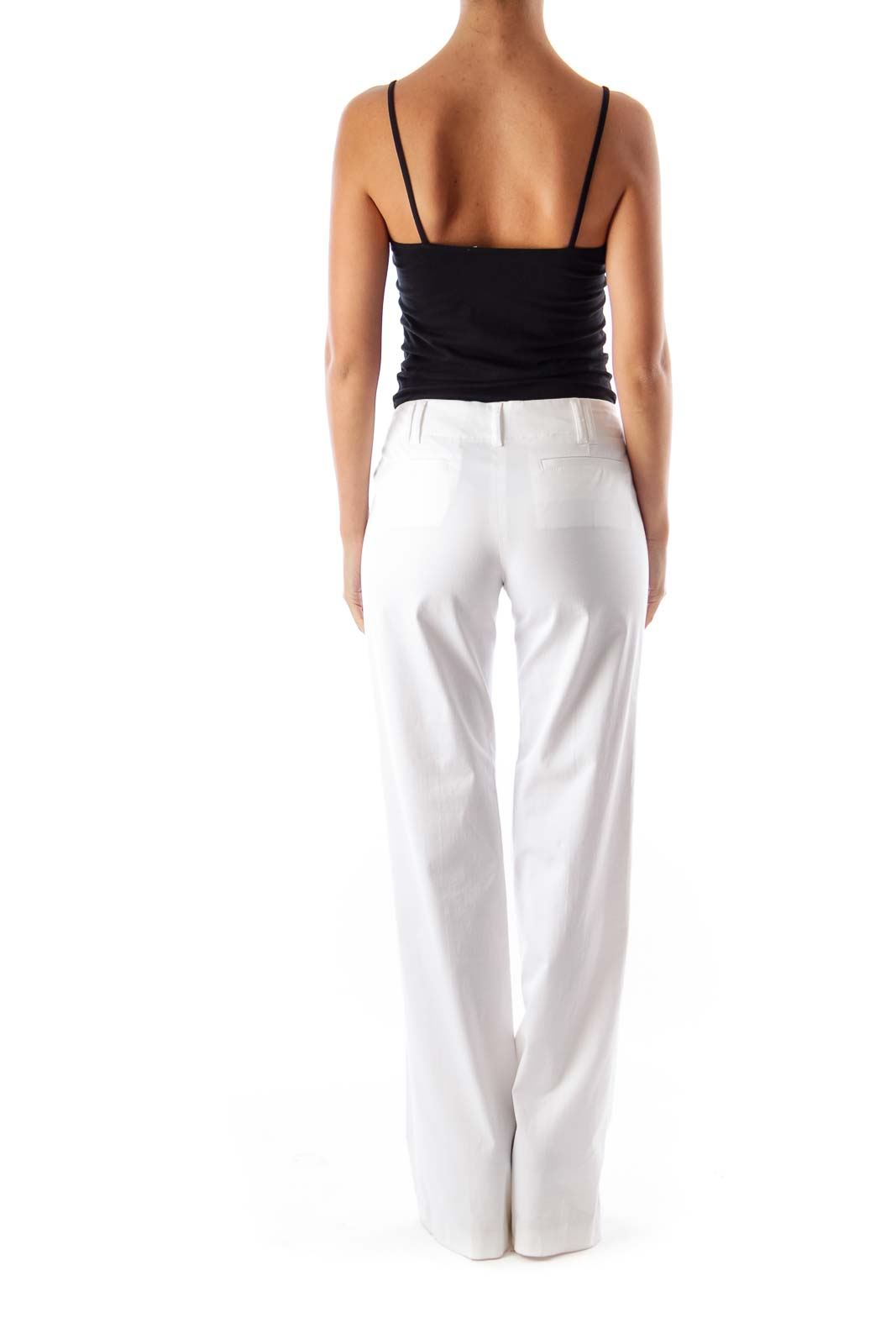 White Long Flare Pants