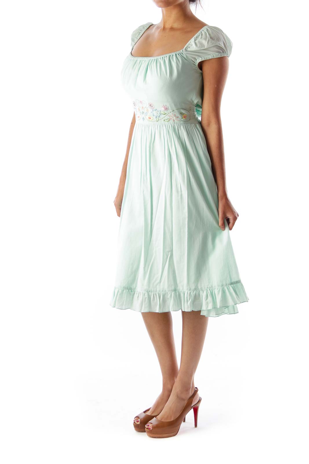 Mint Embroidered Dress